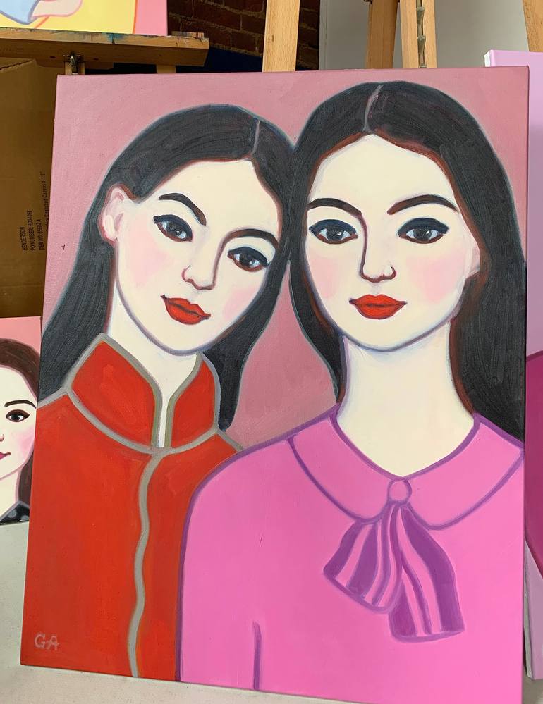 Original Figurative Women Painting by Giselle Ayupova