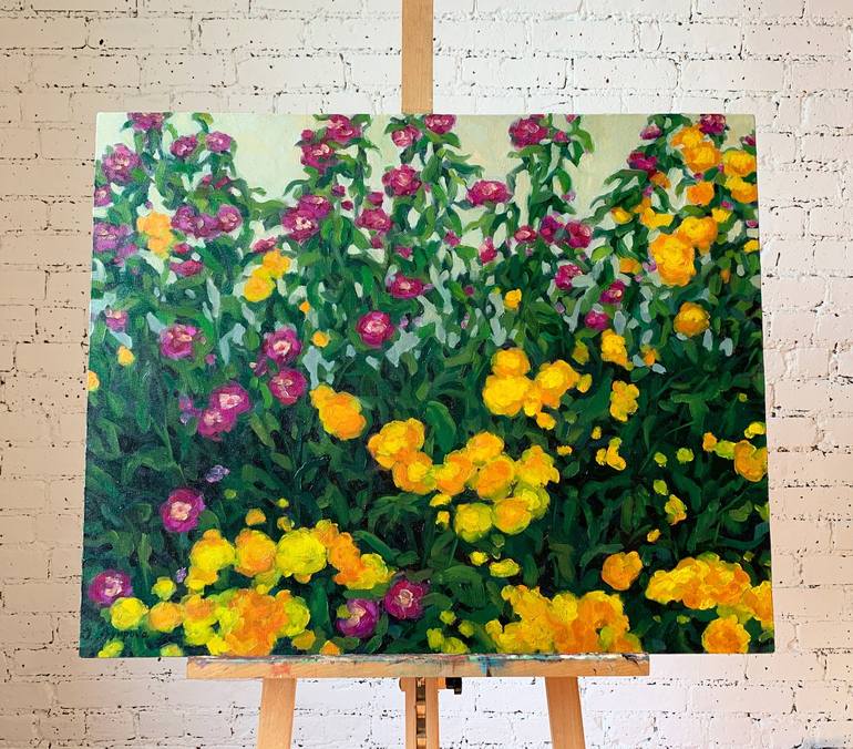 Original Fine Art Floral Painting by Giselle Ayupova