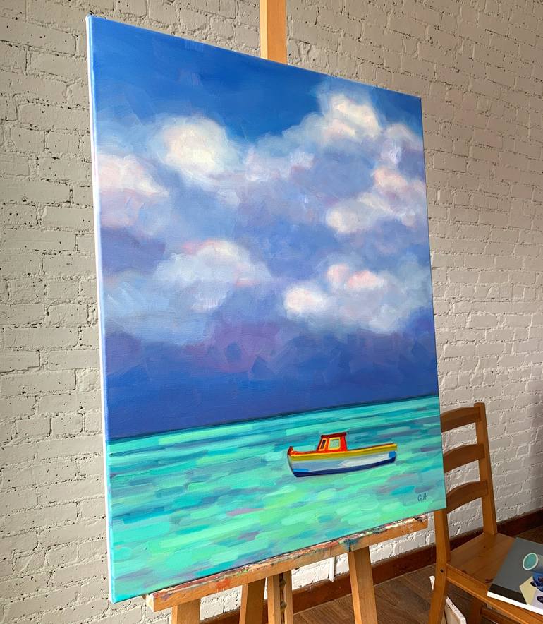 Original Fine Art Seascape Painting by Giselle Ayupova