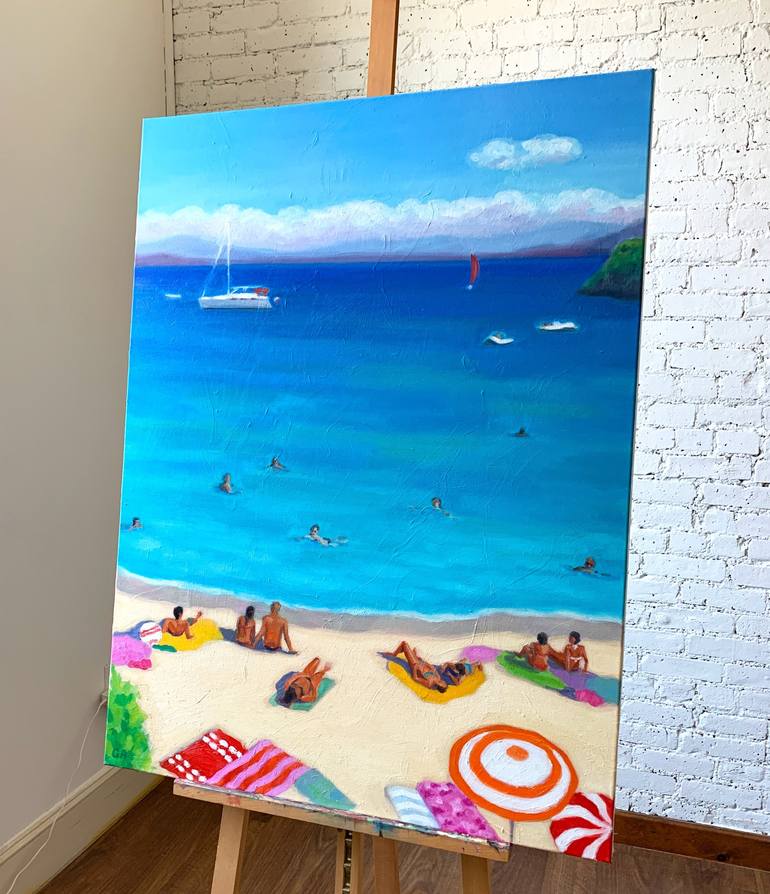 Original Beach Painting by Giselle Ayupova