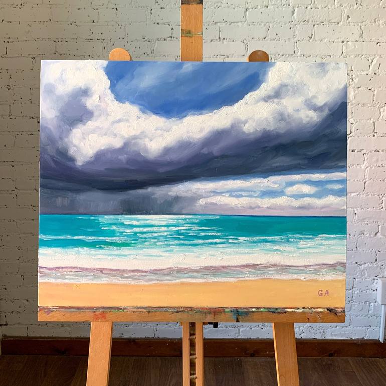 Original Fine Art Seascape Painting by Giselle Ayupova