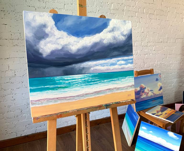 Original Fine Art Seascape Painting by Giselle Ayupova