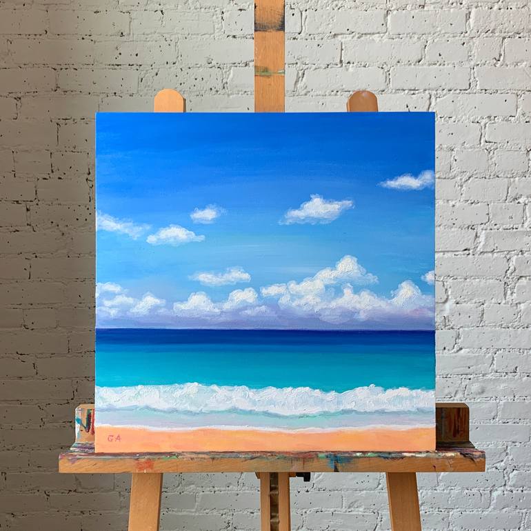 Original Contemporary Beach Painting by Giselle Ayupova