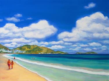 Original Fine Art Beach Paintings by Giselle Ayupova