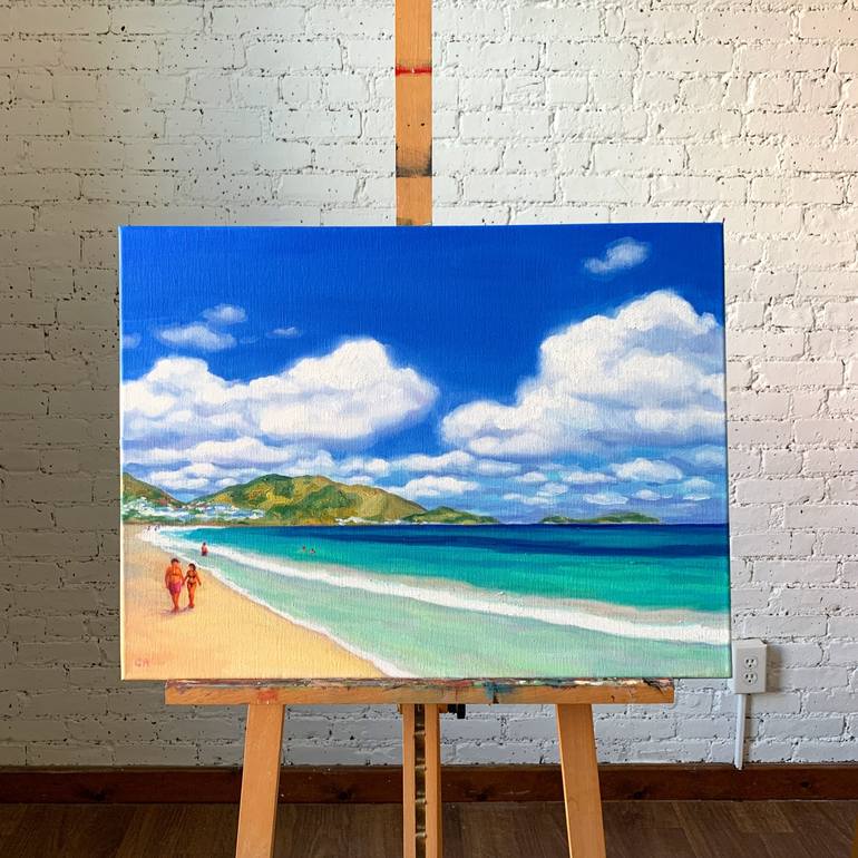 Original Beach Painting by Giselle Ayupova