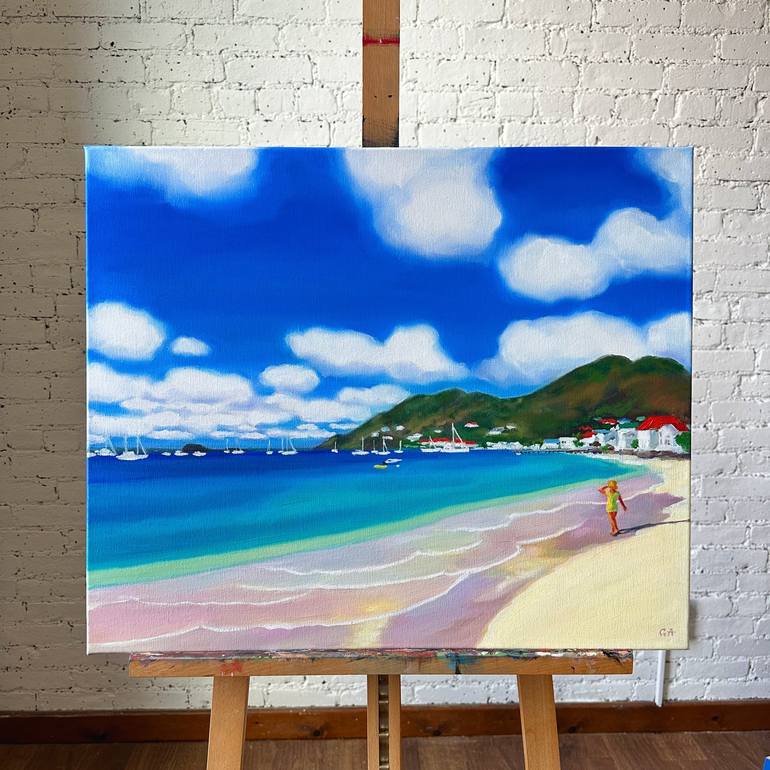 Original Contemporary Beach Painting by Giselle Ayupova