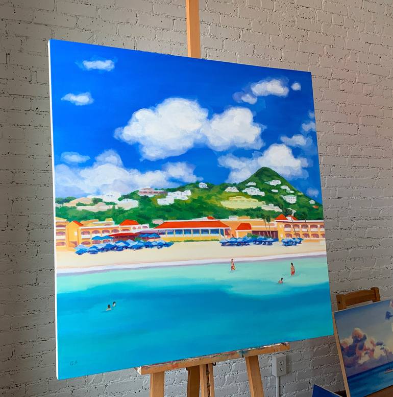 Original Beach Painting by Giselle Ayupova