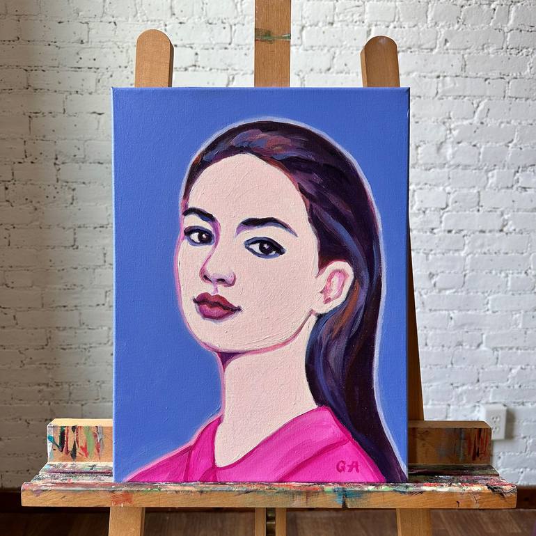 Original Contemporary Portrait Painting by Giselle Ayupova