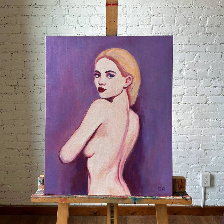 Original Figurative Nude Painting by Giselle Ayupova