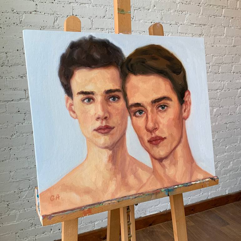 Original Contemporary Men Painting by Giselle Ayupova
