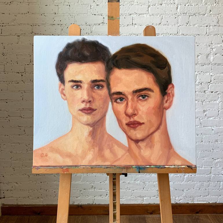 Original Men Painting by Giselle Ayupova