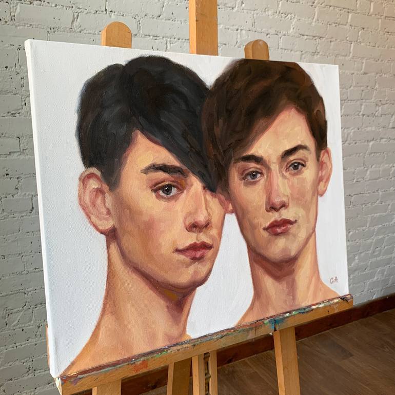 Original Contemporary Men Painting by Giselle Ayupova