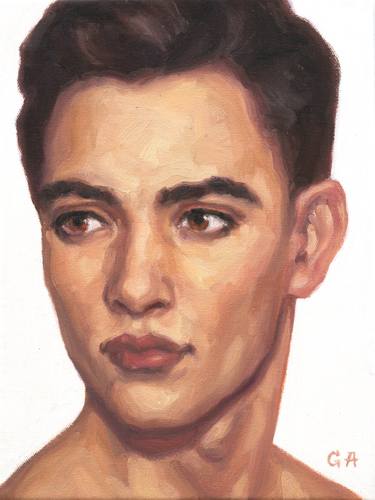 Young Man With Brown Eyes Portrait thumb