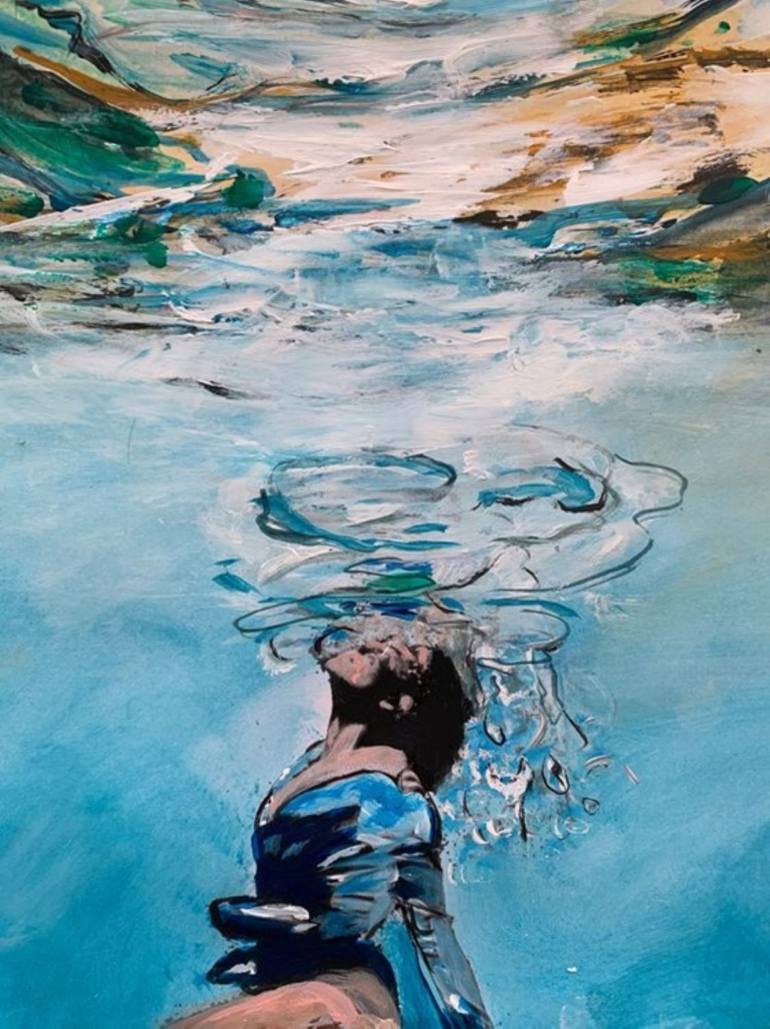 Original Figurative People Painting by Kumi Muttucumaraswamy