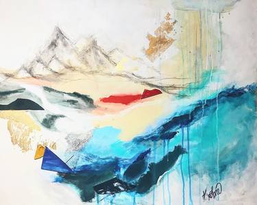 Original Abstract Expressionism Abstract Paintings by Kerstin Sitts