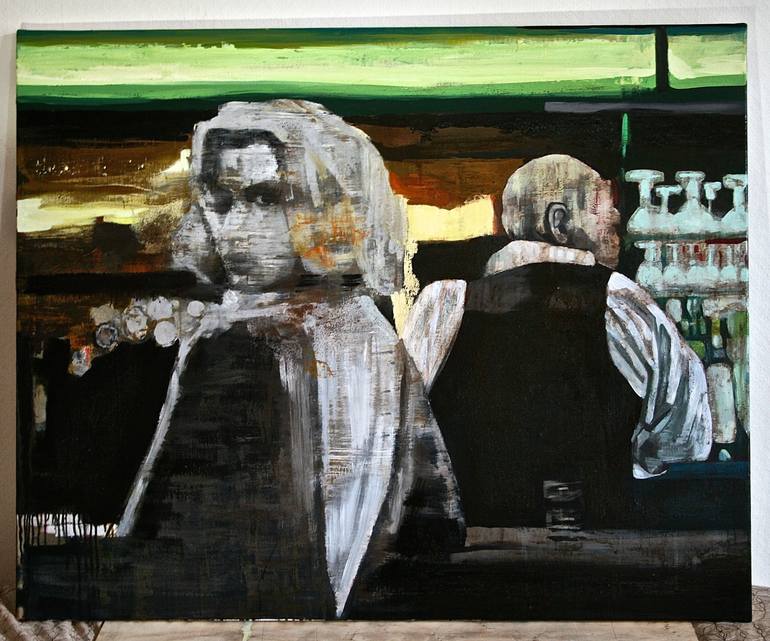 Original Expressionism People Painting by Patrick Delaunay
