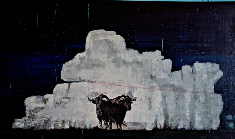 Original Figurative Animal Painting by Patrick Delaunay