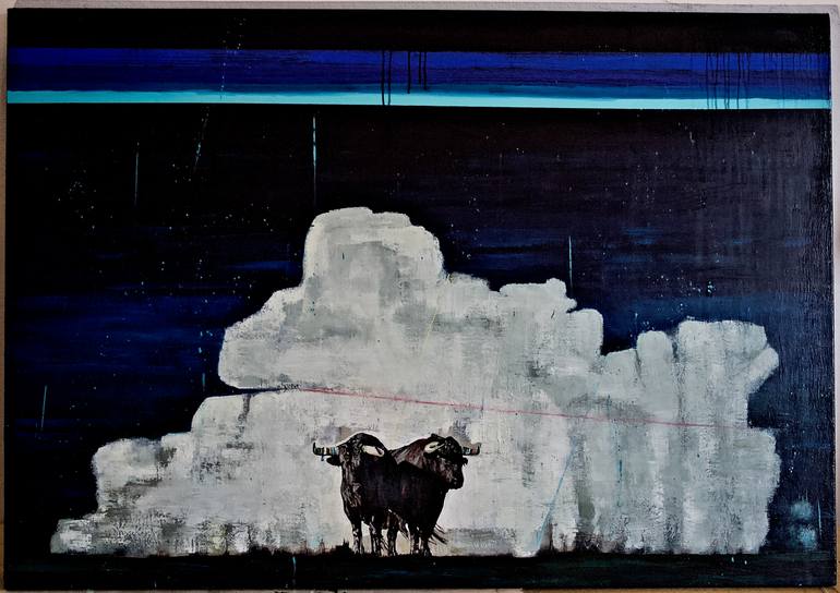 Original Figurative Animal Painting by Patrick Delaunay