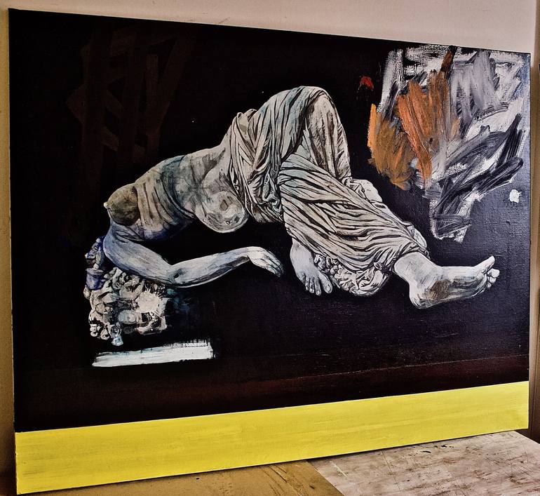 Original Figurative Classical mythology Painting by Patrick Delaunay