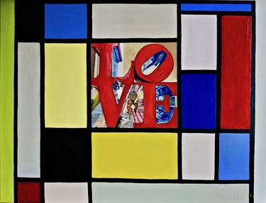 LOVE (after Robert Indiana, Piet Mondrian, Keith Haring) thumb