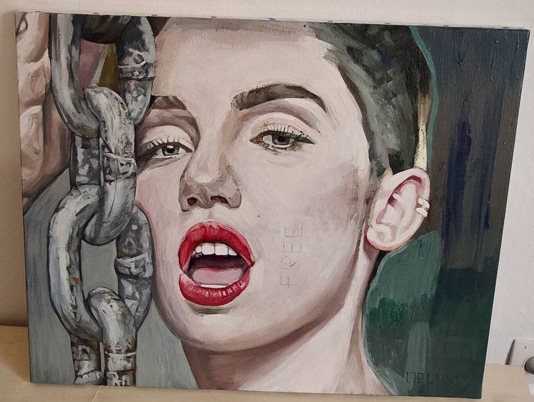 Original Figurative People Painting by Patrick Delaunay