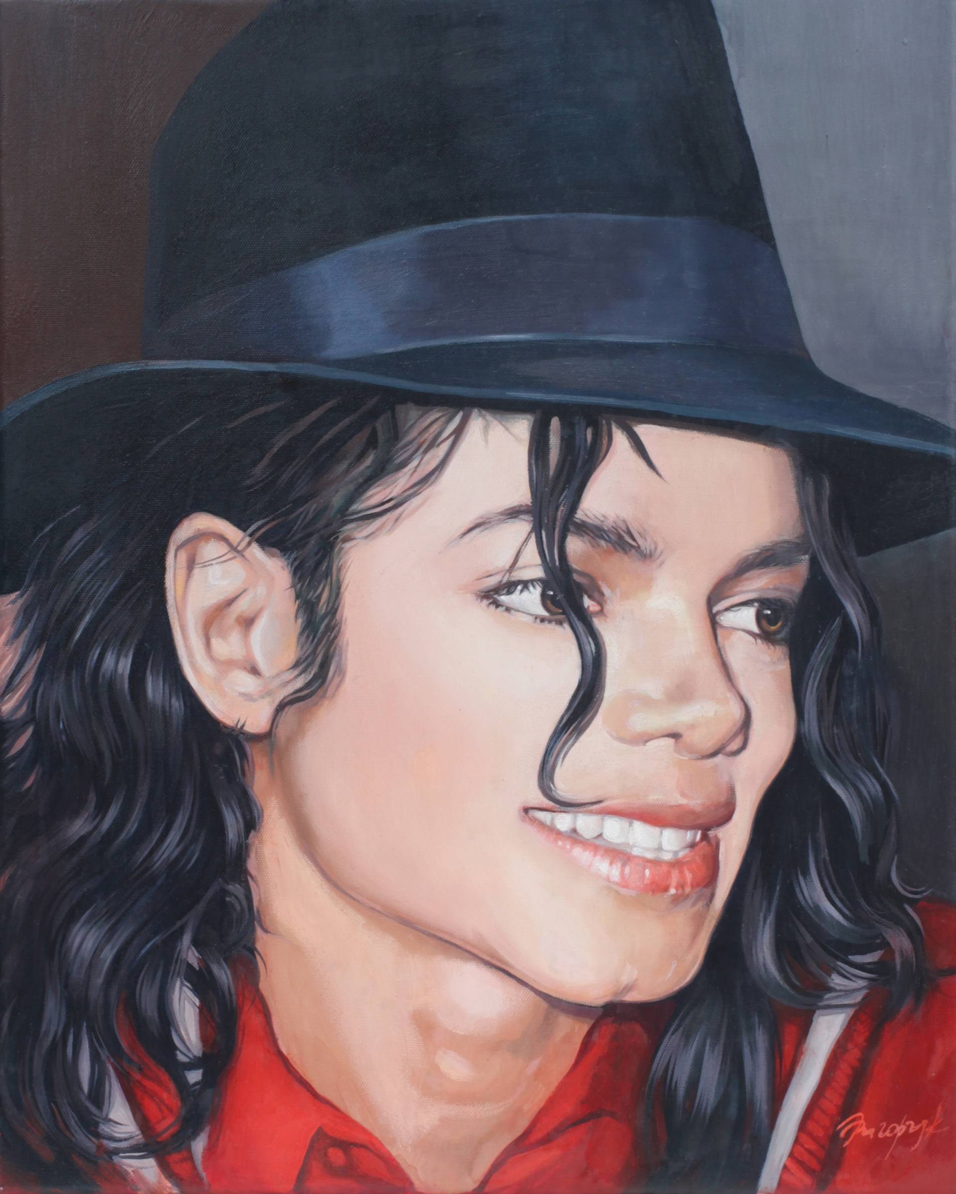Michael Jackson portrait Painting by Lesya Rygorchuk | Saatchi Art