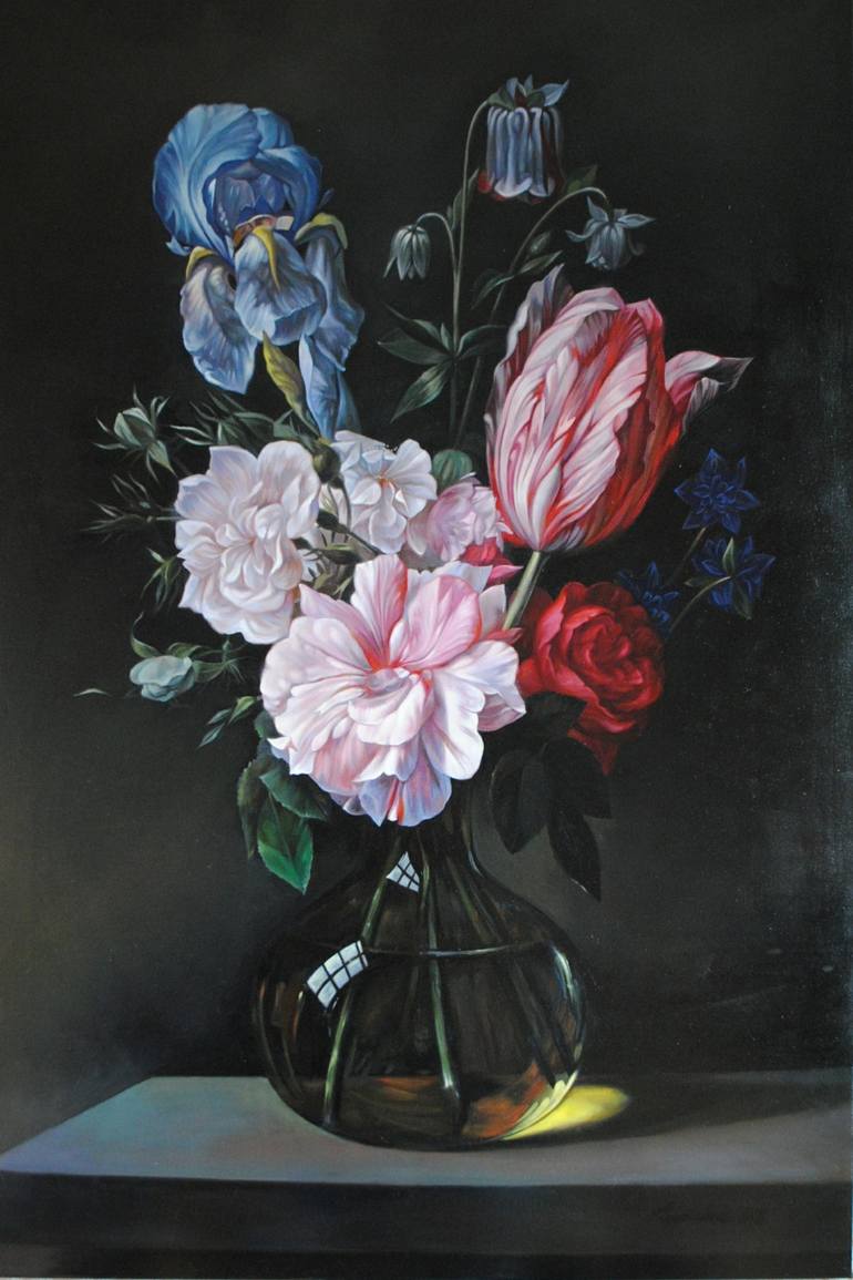 The painting Dutch still life with flowers