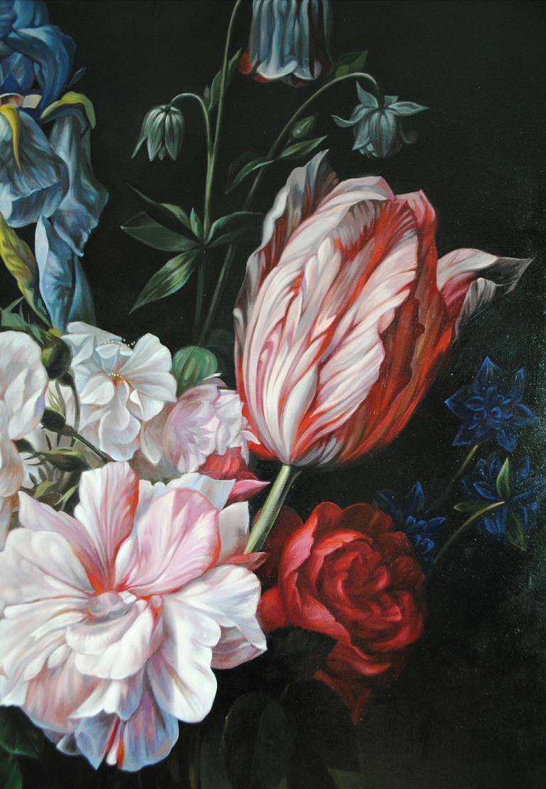 Original Floral Painting by Lesya Rygorchuk