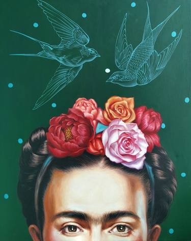 Original Portrait Frida Kahlo 40×31 in (100x80 cm) thumb