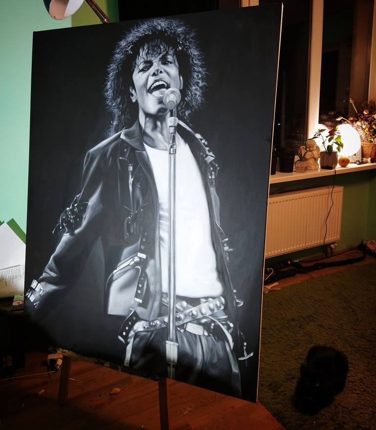 Hotsell MJ Concert Portrait Canvas Painting - Michael Jackson Art