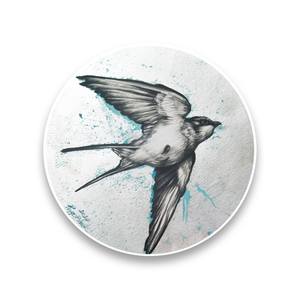 Soaring swallow Swallow bird wall art Painting 30 cm (11 inches) Flight Swallow in sky