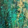 Unique artwork "Turquoise History"
Painter: Lesya Rygorchuk, 2020
Size: 150x80 cm (31x60 inches)
Materials: oil and acrylic paint (mixed technique), gold leaf for arts, canvas. Unframed.
Signed on the front and on the back.
 
This abstraction in the only version, I will not repeat it. It looks like an old beautiful stucco house that holds all the secrets of centuries past
