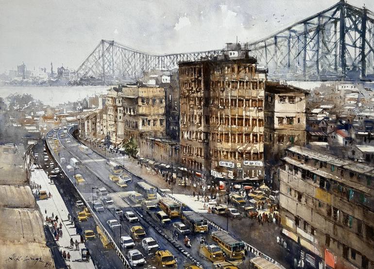 Original Impressionism Cities Paintings by Nitin Singh
