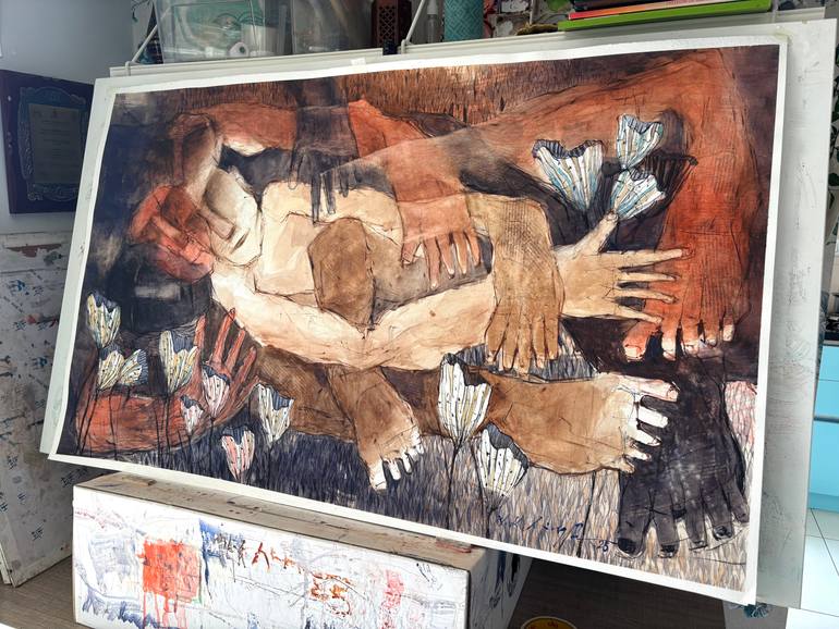 Original Abstract Body Painting by Nitin Singh