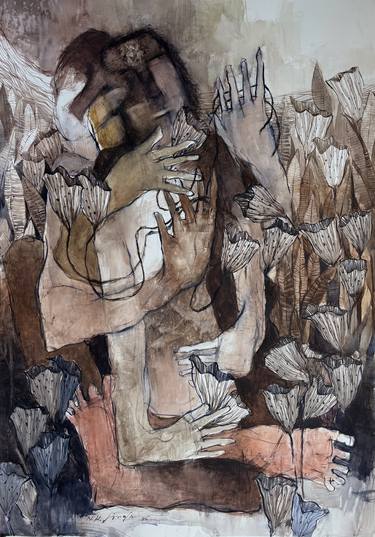 Original Figurative Abstract Painting by Nitin Singh