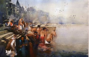 Original Fine Art Places Paintings by Nitin Singh