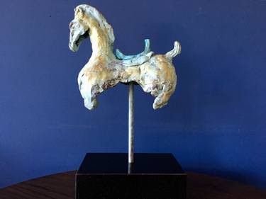 Original Abstract Expressionism Horse Sculpture by Leena Blom-Hilden