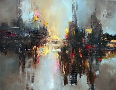 Original Abstract Architecture Paintings by Tadeusz Machowski