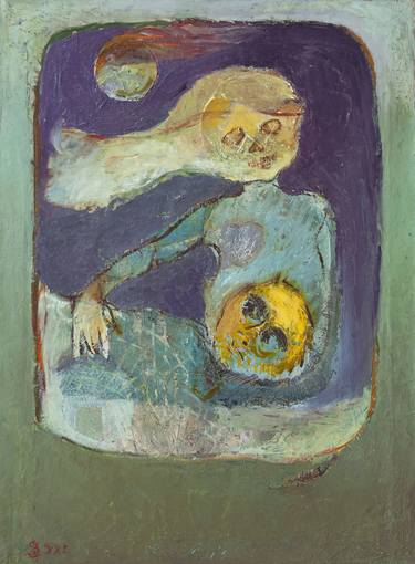 Original Expressionism Mortality Paintings by Zaza Aspanidze