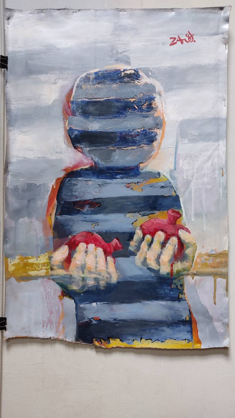 Original Expressionism Time Painting by Zaza Aspanidze