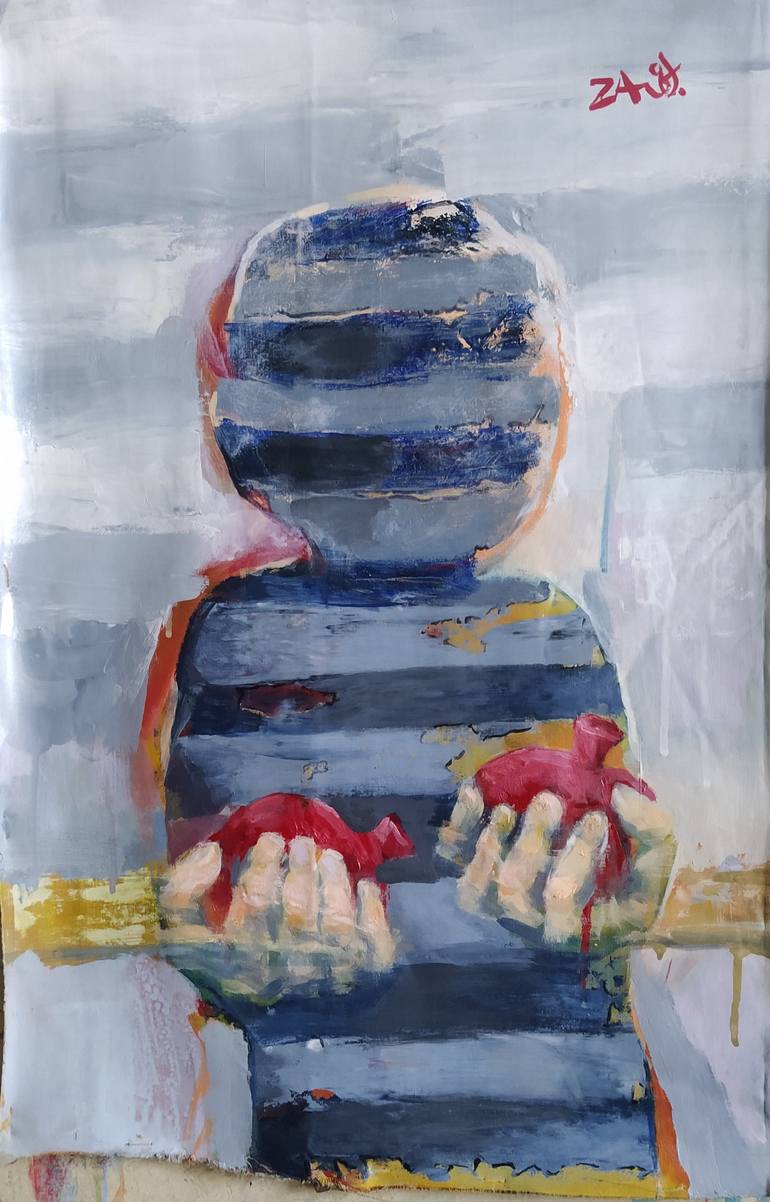 Original Expressionism Time Painting by Zaza Aspanidze