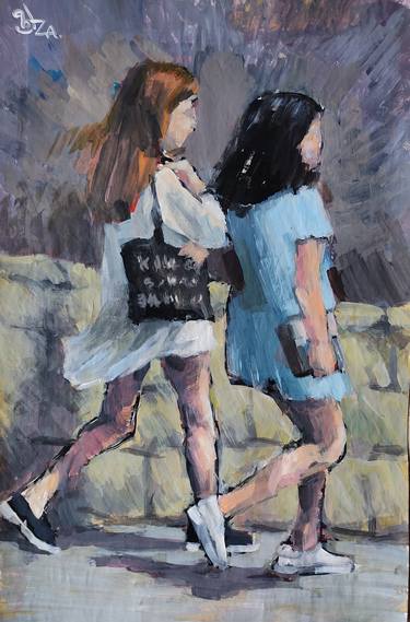 Original Figurative People Paintings by Zaza Aspanidze