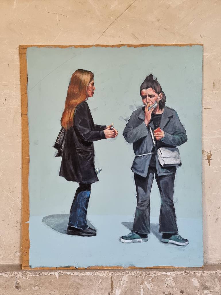 Original Expressionism Women Painting by Zaza Aspanidze