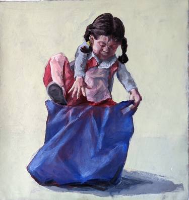 Print of Modern Children Paintings by Zaza Aspanidze
