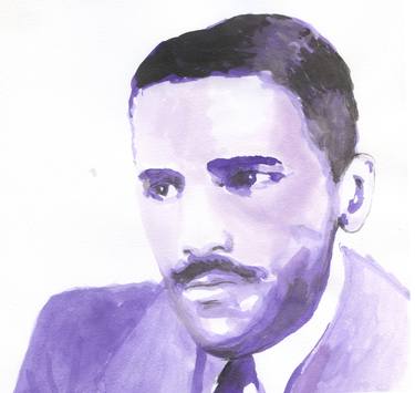 Original Portrait Drawing by Konrad Bayer