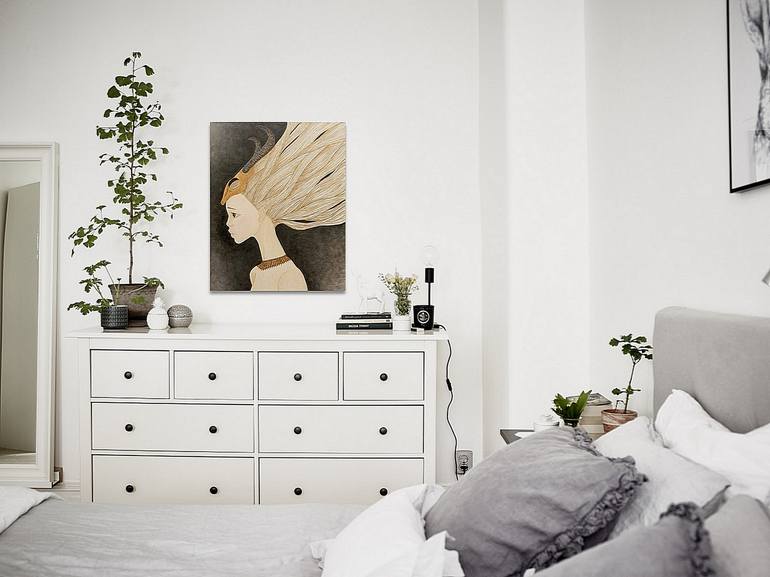 Original Figurative People Painting by Yuliia Ustymenko