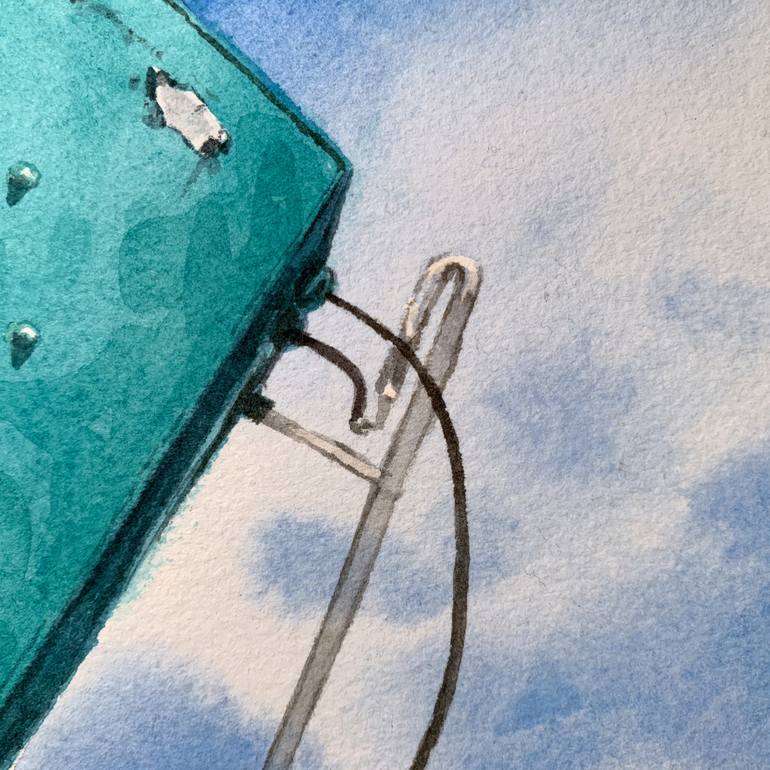 Original Modernism Architecture Painting by Lisa Tennant