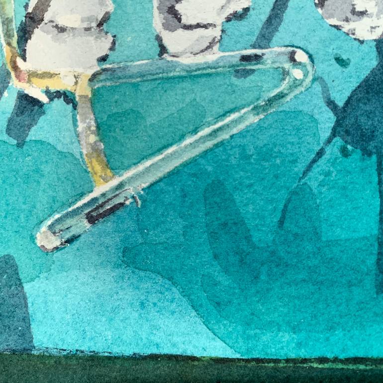 Original Modernism Architecture Painting by Lisa Tennant