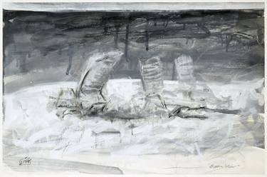 Original Abstract Expressionism Beach Drawings by Lisa Tennant