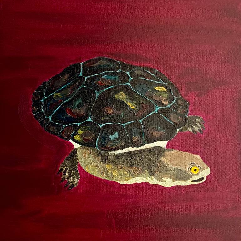 Mr.Shadow the Turtle Painting by Sarah Ranner | Saatchi Art